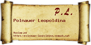 Polnauer Leopoldina névjegykártya